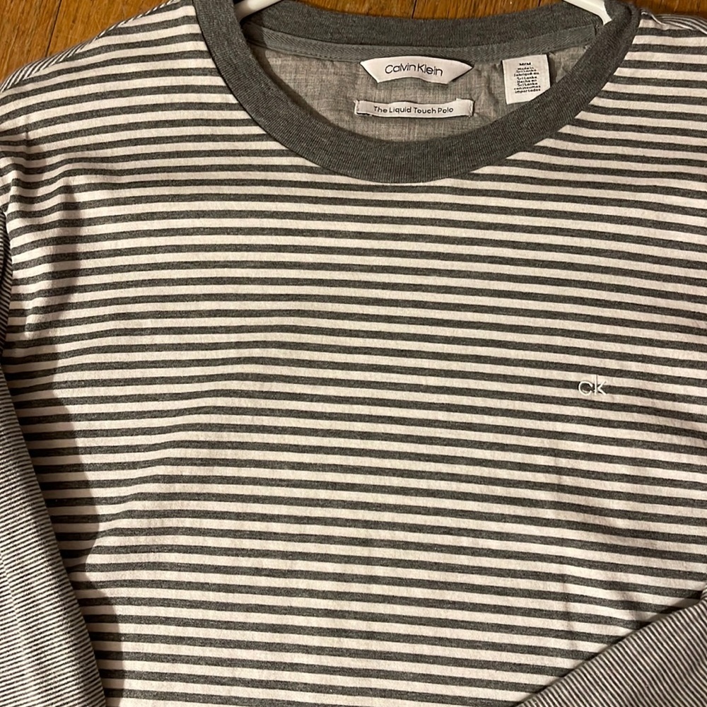 Calvin Klein long sleeve tee.  Pima touch.